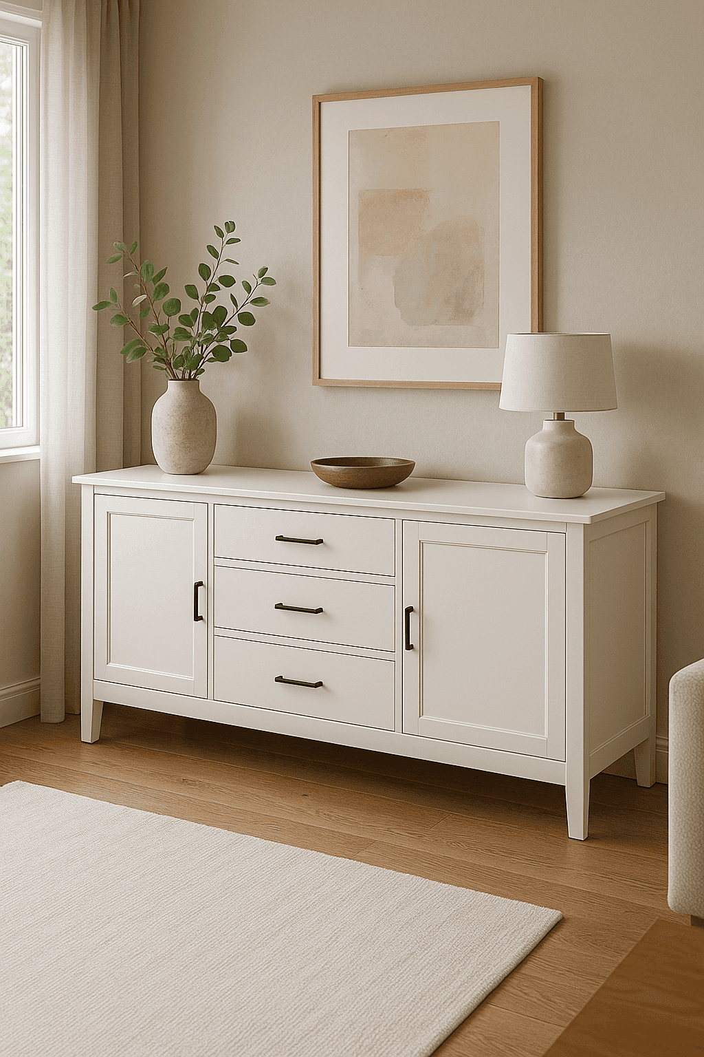 White Wooden Sideboard